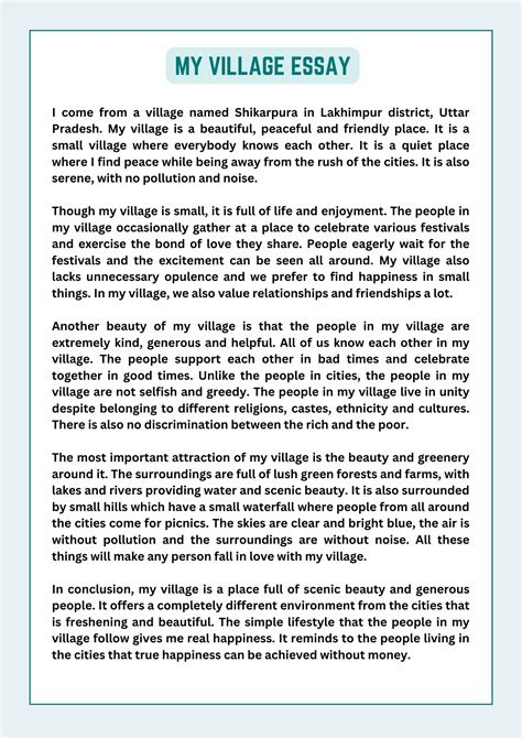 My Village (English Edition) .